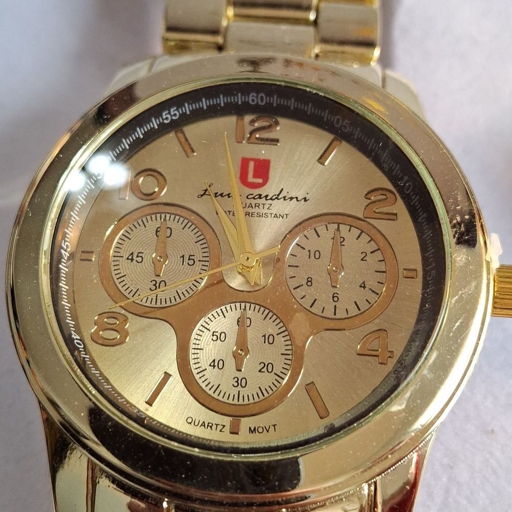Luis Cardini NWT watches his & hers, water resistant, stainless steel (W037)